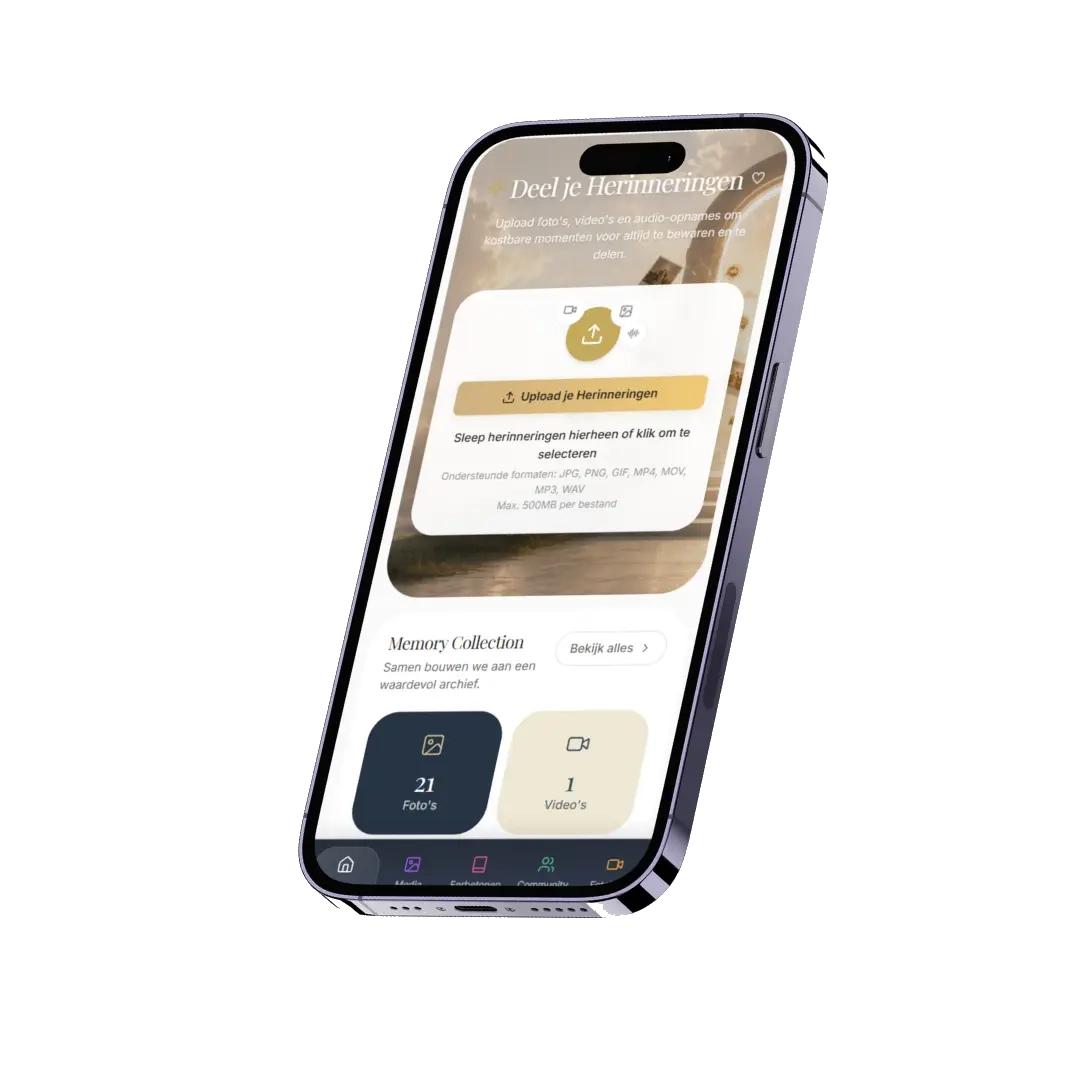 Remoria app op smartphone